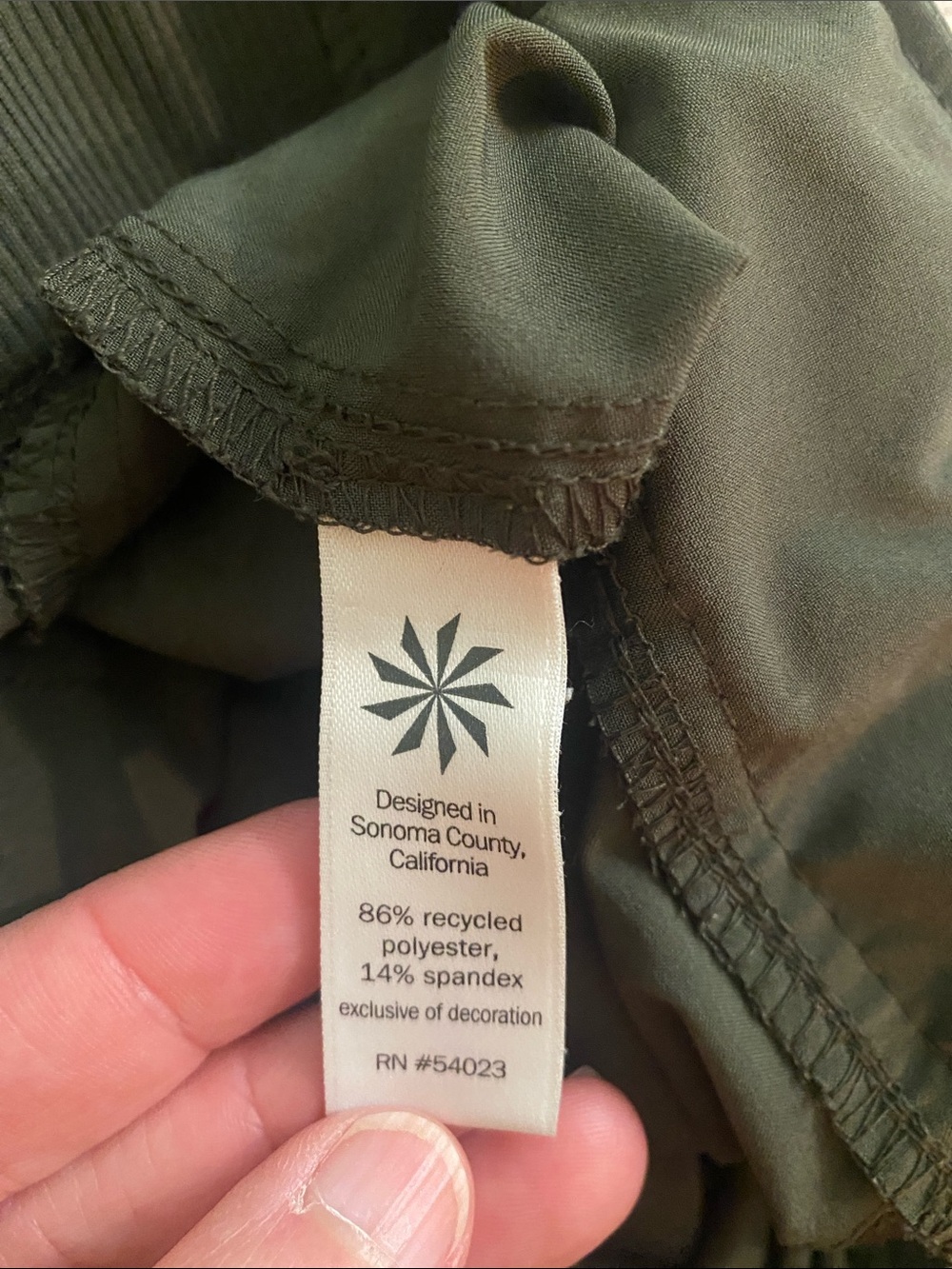 Athleta Olive Green Women's Track Joggers - Picture 2 of 2